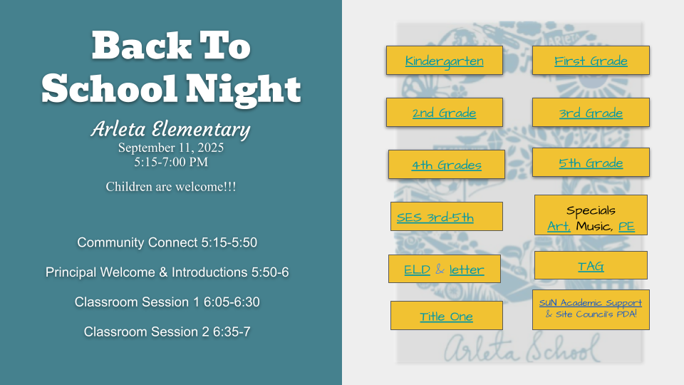 Arleta Back to School Night 2025